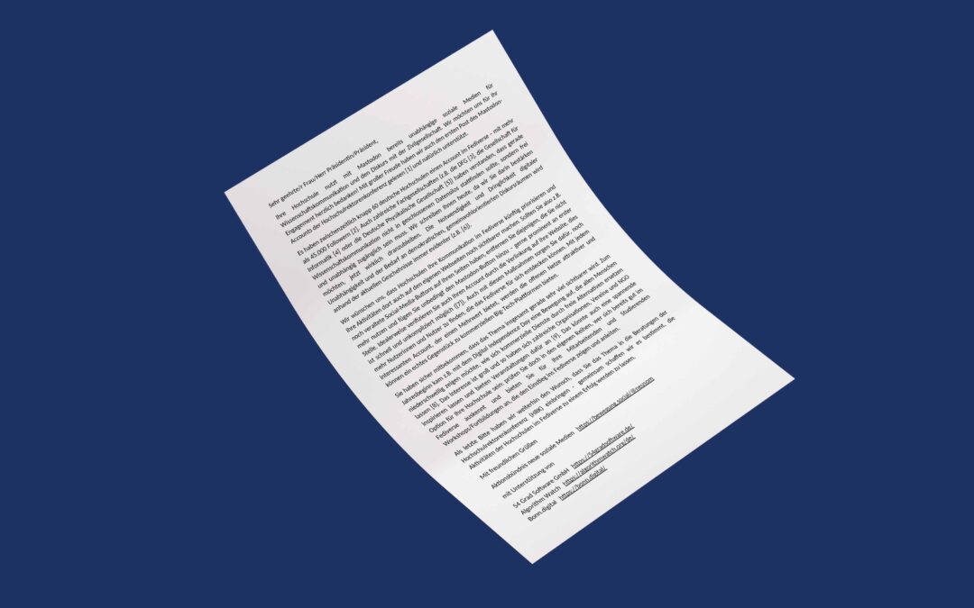 Fediverse-Bündnis ruft öffentliche Einrichtungen zur souveränen Social-Media-Kommunikation auf